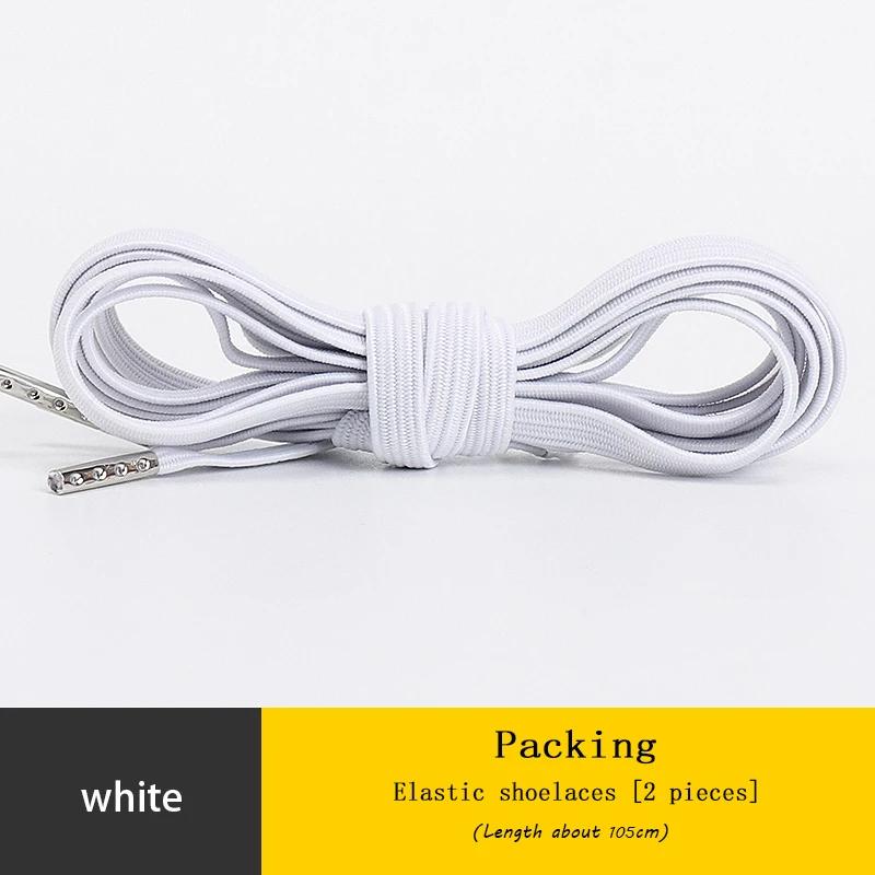 Elastic Sneakers Flat Shoelaces for Shoes AF1 Metal Head Shoe Laces Women Man Shoelace Shoes Accessories Cordones Apatillas