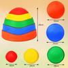 GYMAX Balance Stones, Balance Beam, Indoor/Outdoor Toy for Children, Balance Practice, Educational Toy, Parent-Child Game, Color Perception, Motor Ski