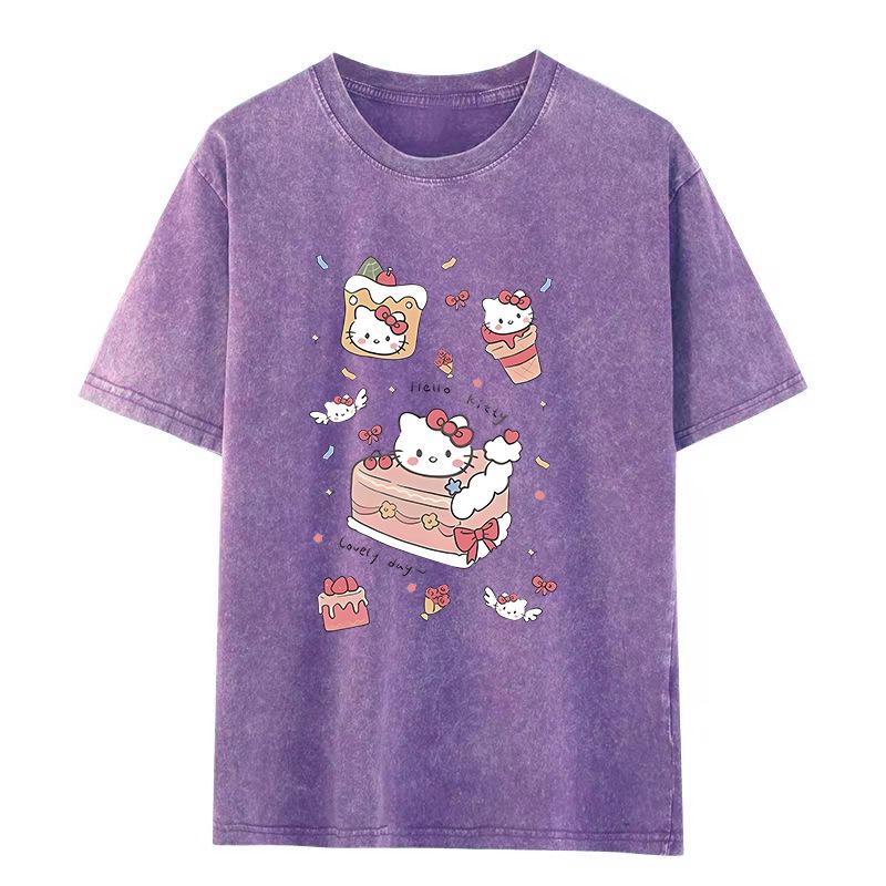 Women s Retro Washed Distressed Oversized Short Sleeve T-shirt (2026 Summer Collection) L