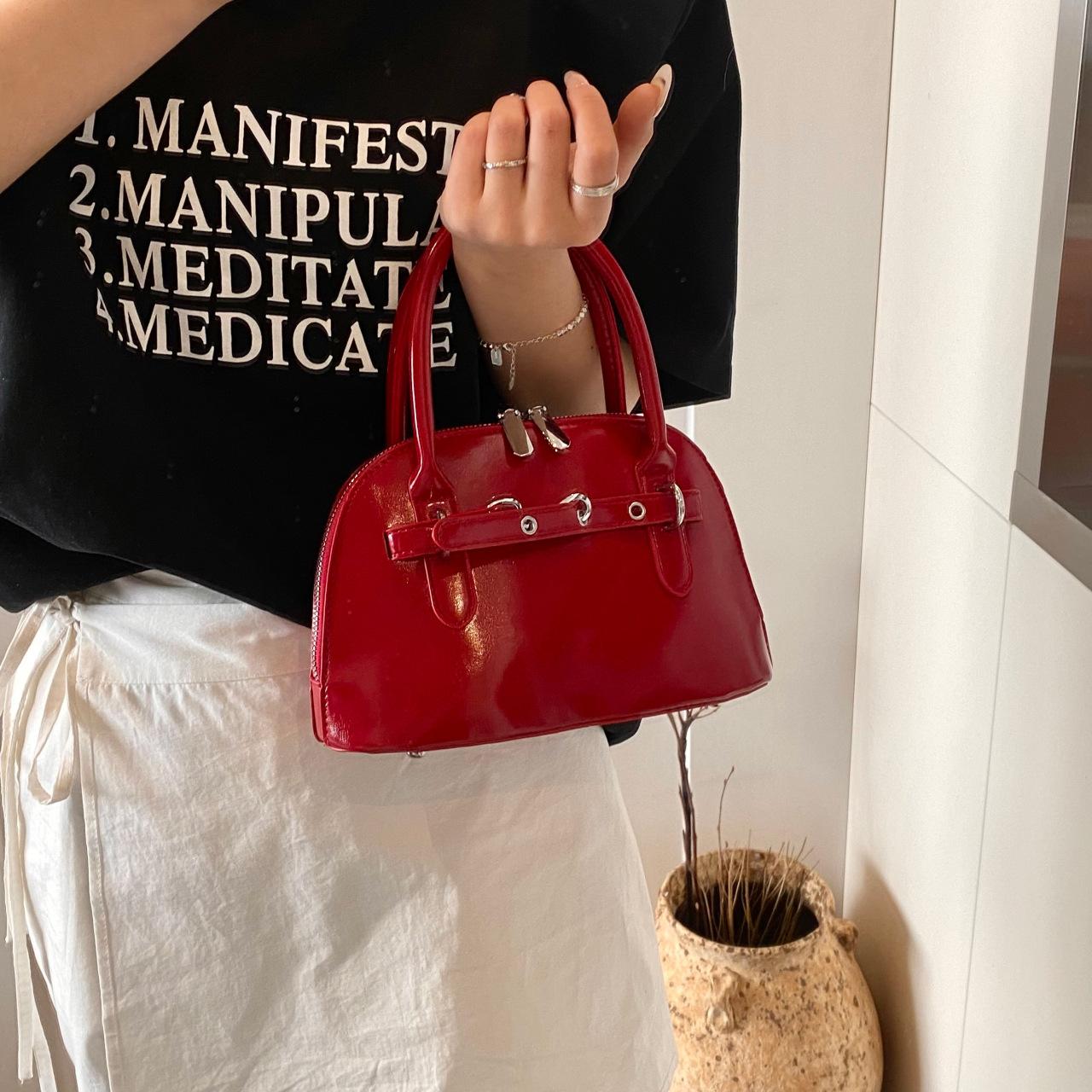 

Женская сумочка, женская маленькая сумка высокого класса, сумка-ракушка, женская сумка через плечо, новая универсальная женская сумка весна-лето красный