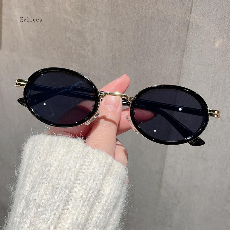 Women Men Optical Spectacle Glasses Fashion Ins Small Oval Frame Sun Shades Eyeglasses Finished Ladies Outdoor Plain Sunglasses