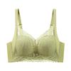 Women Green Lace Wireless Bra Comfortable Support Lingerie