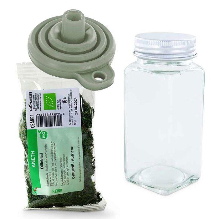 Gewürzstreuer + Trichter + Bio-Dill 15 g