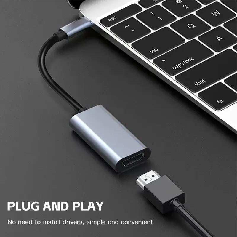 4K USB 3.1 Male to HDMI Female Adapter Type C to HDTV Converter Cable for Laptop Tablet MacBook Pro Air Chromebook