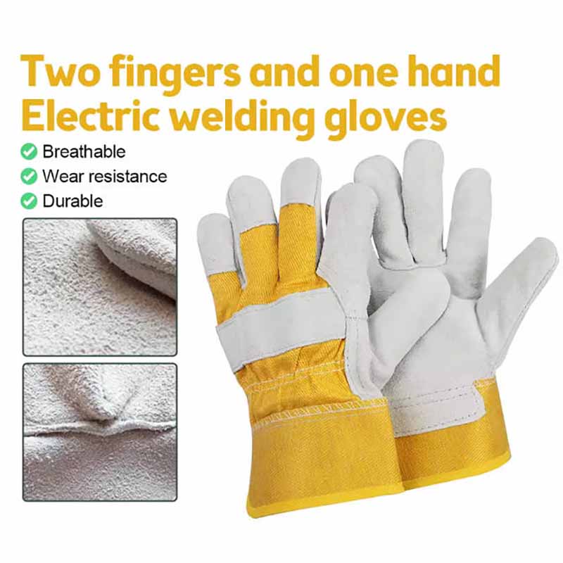 Work Gloves Cow Leather High-temperature Resistance  Welding Safety Protection Motorcycle Driver Wear-resistant Gloves