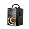 Caixa de Som Bluetooth Portátil com Graves Surround 3D, Despertador Multifuncional Boombox Sem Fio com Rádio FM e Controle Remoto