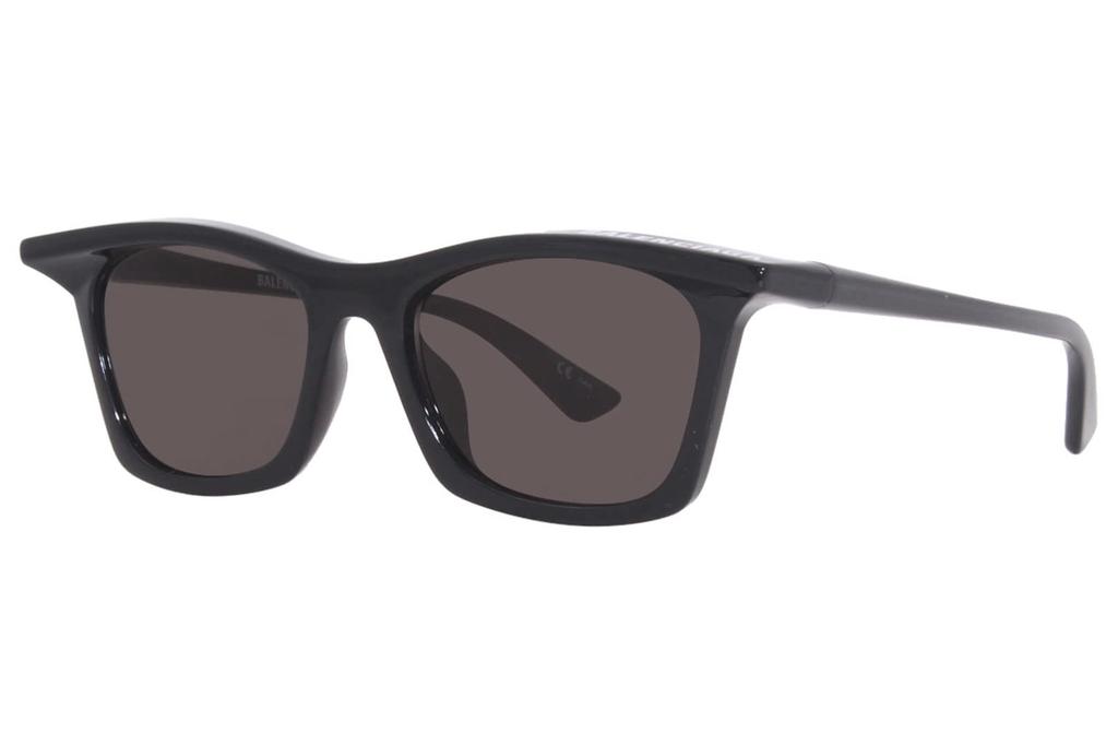 Balenciaga Asian BB0099SA Sunglasses, Unisex, Fit, 001, Black/Gray