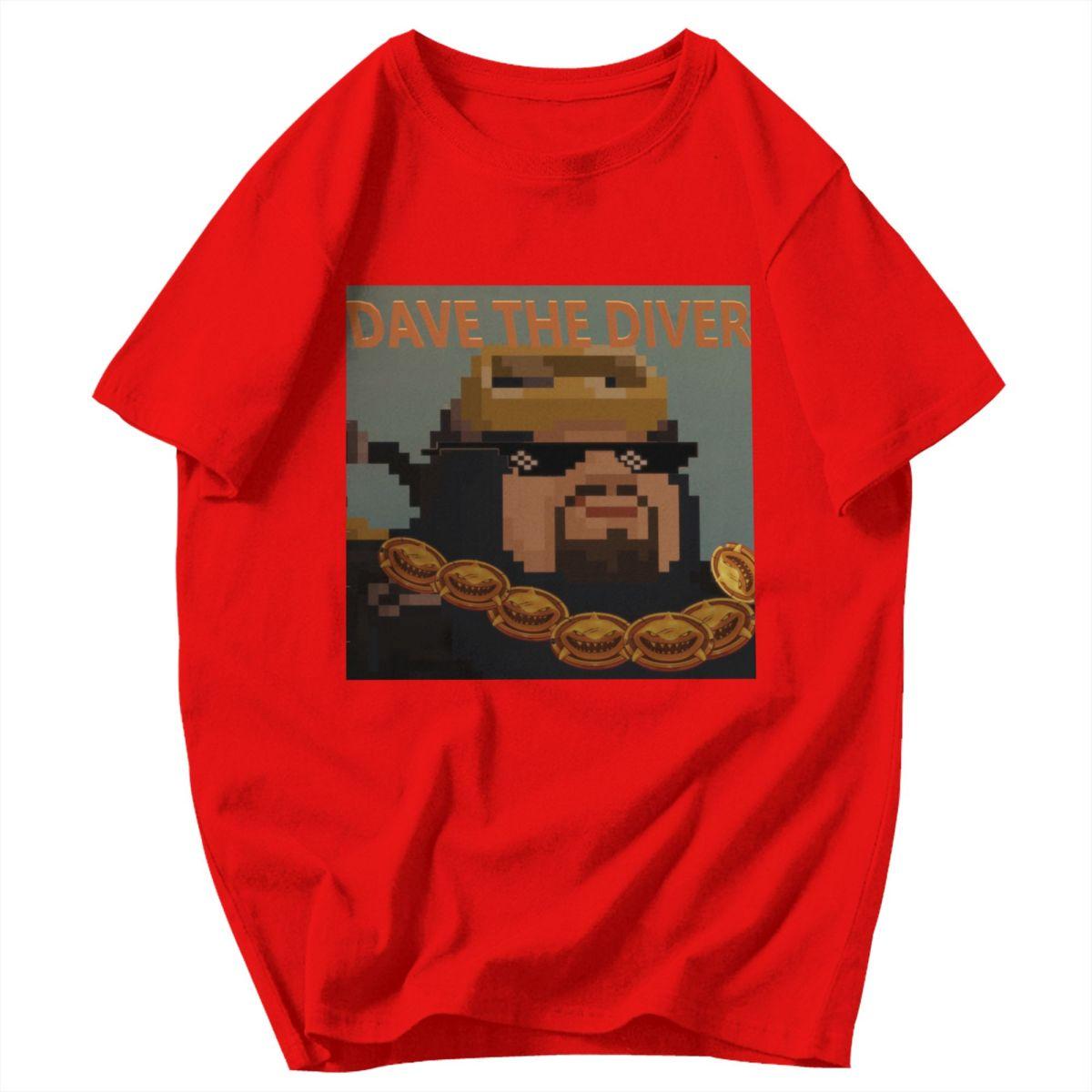 Мужская футболка Dave The Diver Игра Летняя Y2K Графическая С круглым вырезом Унисекс Одежда Футболки S