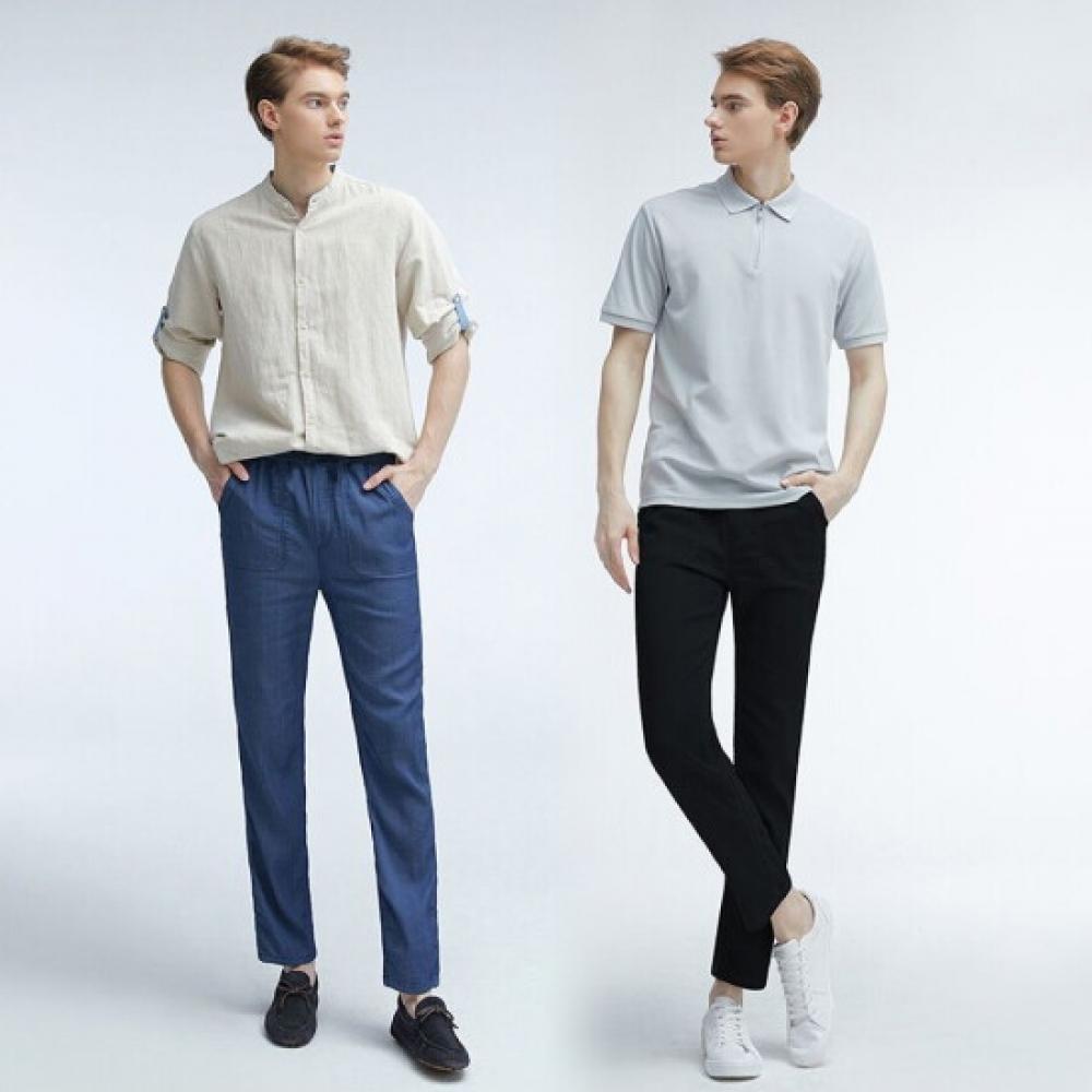 Baiyu Men S Soft Relax Denim pantS 2 optionS Idlm