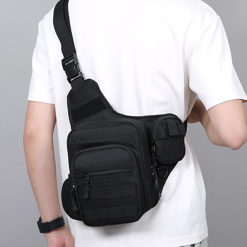 Borsa a tracolla da uomo Borsa a tracolla di grande capacità Borsa da petto sportiva multifunzionale per esterni