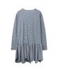 Lense Unbalance Flare Long T-Shirt Blue Stripe