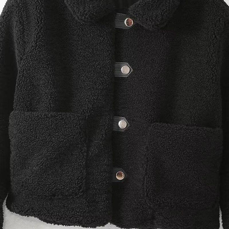 Kaslead New Arrival Women's Clothing Fashion Style Stylish Simple and Versatile Casual Fleece Jacket Outwear 8741223