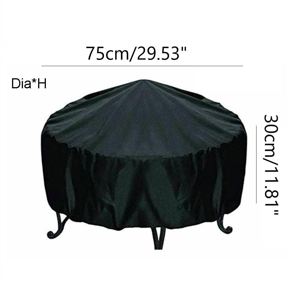Patio Round Fire Cover Protection Dust Protector Grill BBQ Cover Outdoor UK