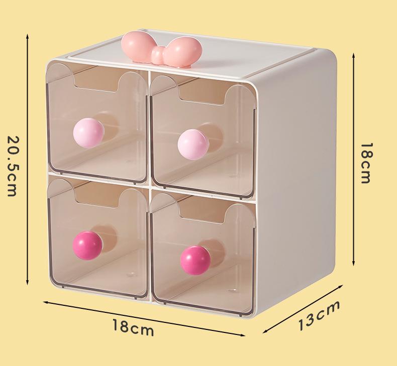 Desktop Organizer: Student Stationery & Cosmetics Drawer-Type Storage Shelf
