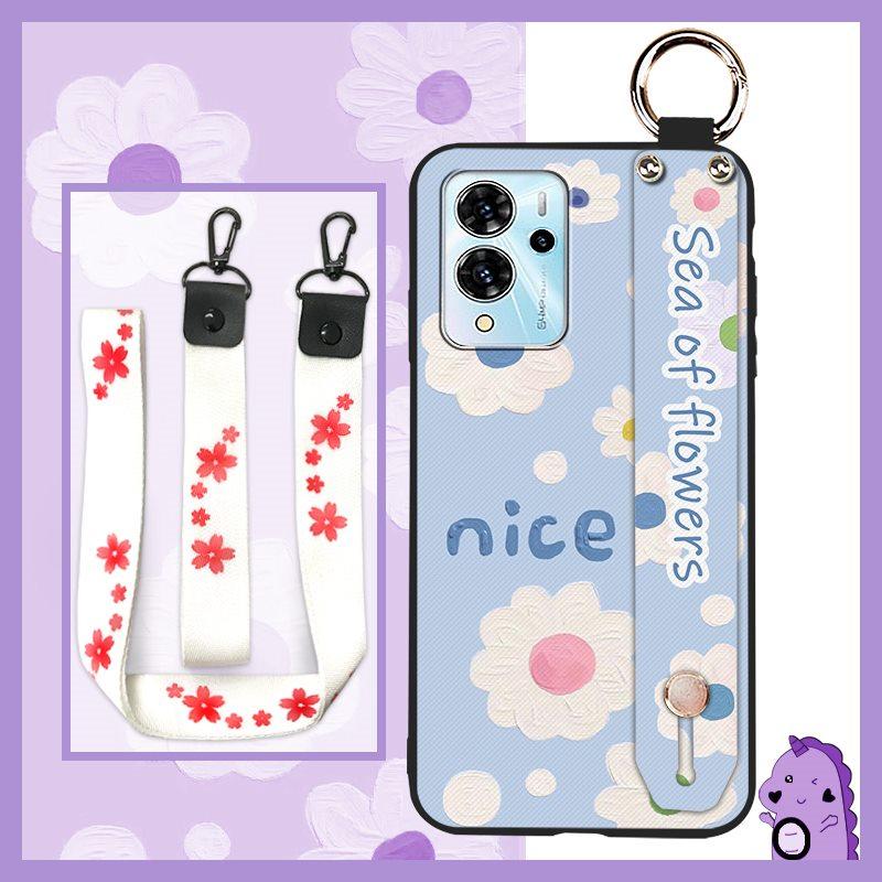 Ring Wristband Phone Case For ZTE Blade V40 Pro Phone Holder Anti-dust Fashion Design Dirt-resistant Waterproof Durable