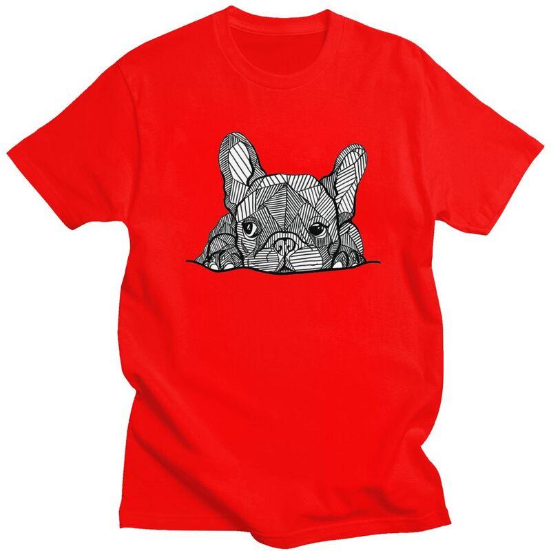 Custom Cool French Bulldog T Shirt Men 100 Cotton Tshirt Frenchie Dog Tee Tops Streetwear Tshirt