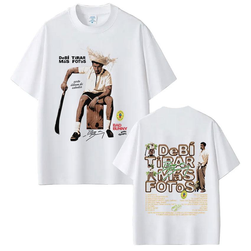 ZX Rapper Bad Bunny Debi Tirar Mas Fotos DTMF Tshirt Men Women Clothing Fashion Hip Hop Short Sleeve Tshirts Harajuku Streetwear