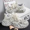 Scarpe sportive casual traspiranti in rete primaverile, suola morbida da corsa, leggere, suola spessa, rialzo, scarpe da papà