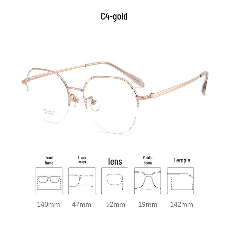Dr. Lori's Ultra-Light Semi-Rimless Pure Titanium Eyeglass Frames for Myopia with Danyang Lens Fitting