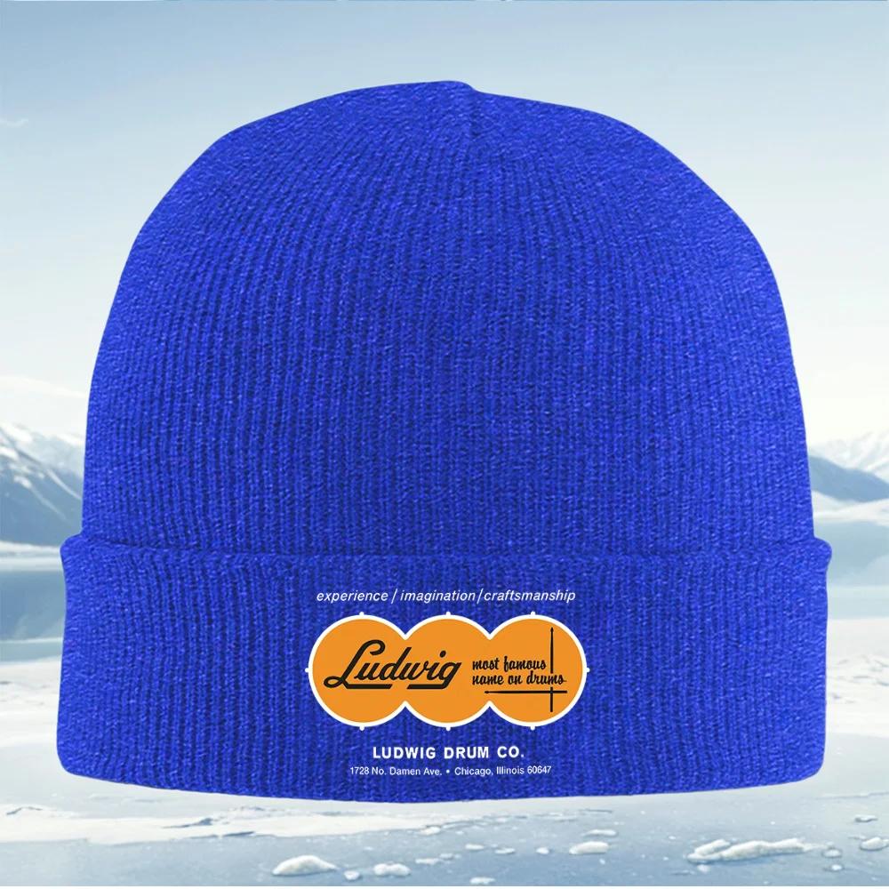 Drum Logo Orange Black Black Unisex Women Unisex Knitted Hat Beanie Pullover Cap Winter Thermal Warm Christmas Outdoor Cycling