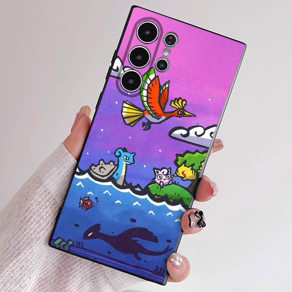 Cartoon Pokemon Anime Phone Case Samsung S21 S22 S23 S24 S25 FE Plus Ultra TPU Soft To Skin-friendly Case