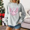 Women's Casual Long Sleeve Printed Pullover Sweatshirt Loose Fit Round Neck Top for Everyday Wear