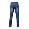 Men Striped Zipper Denim Hole  Vintage Wash Hip Hop Work Trousers Jeans Pants