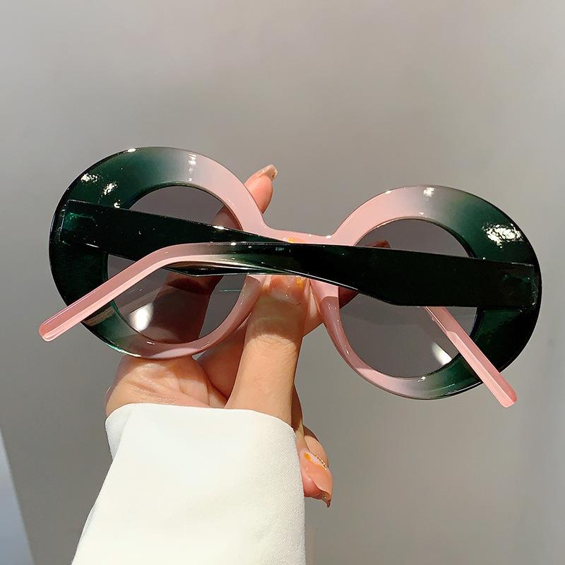 Vintage Big Round Sunglasses for Women Men Circular Sun Glasses Female Oval Eyewear  for Male Female Eyeglasses