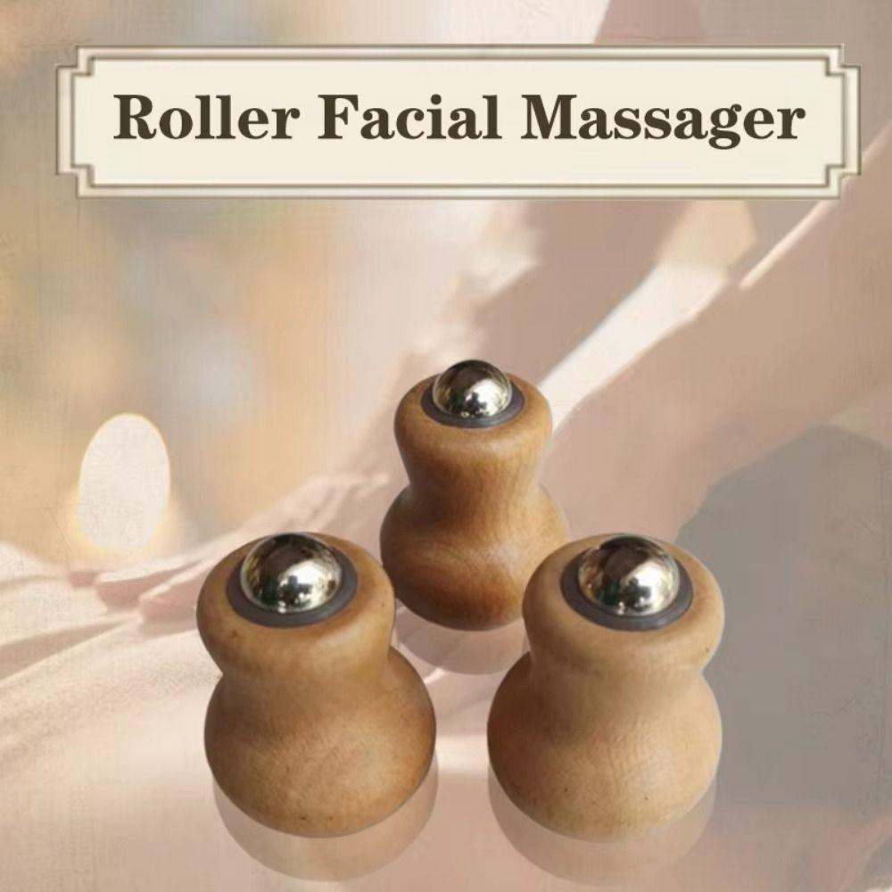 Calabash Massage Roller Ball Metal Ball Hand-Held Facial Massager Facial Massage Roller  Skin Care