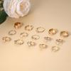 Fashion Opal Jesus Embossed Ring Women'S Diamond 15-Piece Set Joint Ring