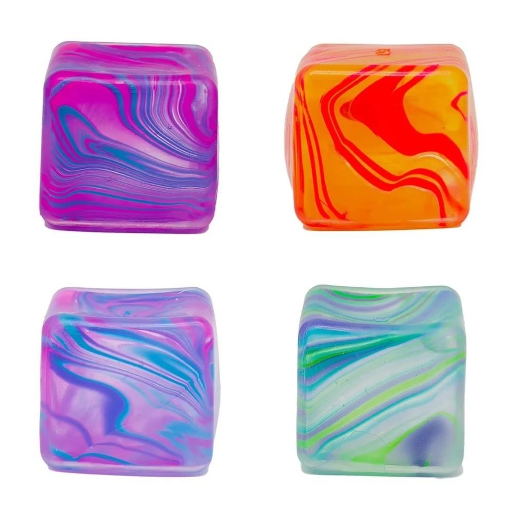 Slow Rise Cube Squeeze Toy Glitter Cube Fidget Toy Ice Cube Squishy Toy Birthday Party Favor