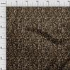 oneOone Cotton Flex Brown Fabric Abstract Leaves Fabric For Sewing Printed Craft Fabric By The Yard 40 Inch