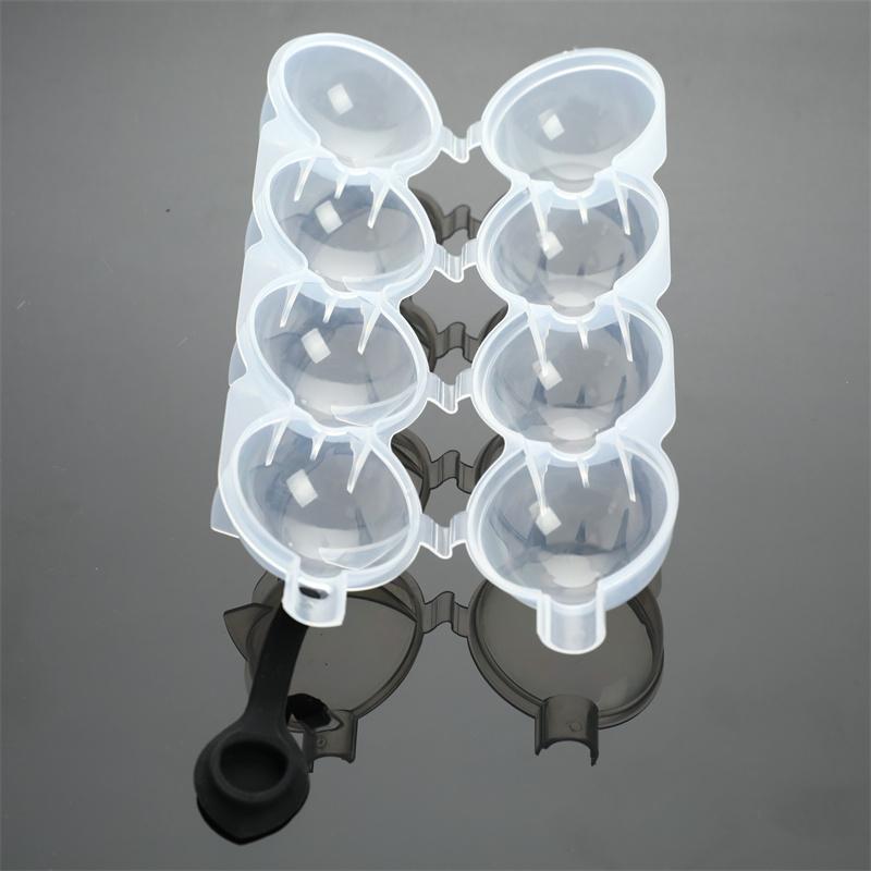 4 Dutina Bar Sphere Forma na kostky ledu Forma na koule Mrazák Zásobník na whisky Diy