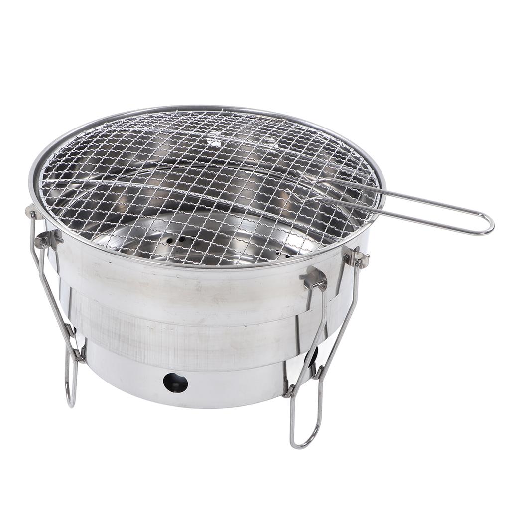 Charcoal Barbecue Grill Stove Stainless Steel Detachable Portable Camping Grill Stove for Home