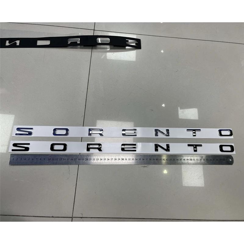 For KIA SORENTO Car Styling Letter Emblem Rear Trunk Body Front Hood Badge Sticker Accessories Decoration