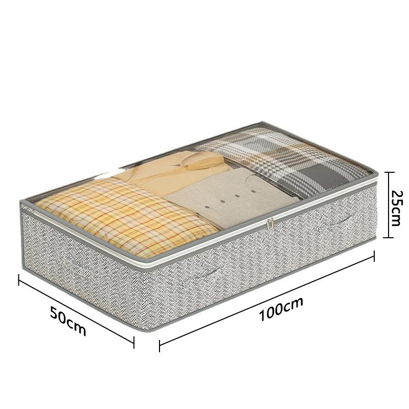 Large Under Bed Storage Bag Household Clothing Quilts Foldable Wardrobe Closet Organizer Container With Clear Window