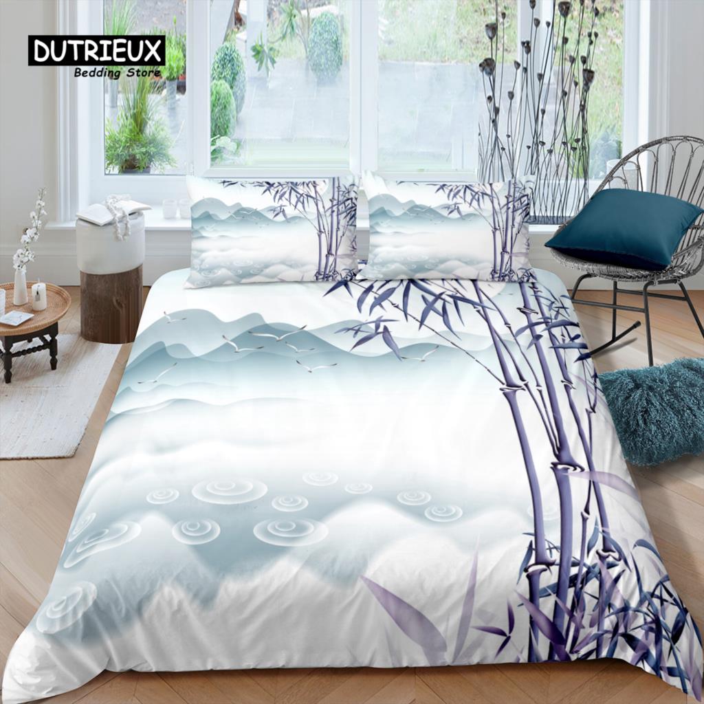 Home Living Luxury 3D Bamboo Bedding Set Kids Duvet Cover Pillowcase Kids Bedding Set Queen and King EU/US/AU/UK Size