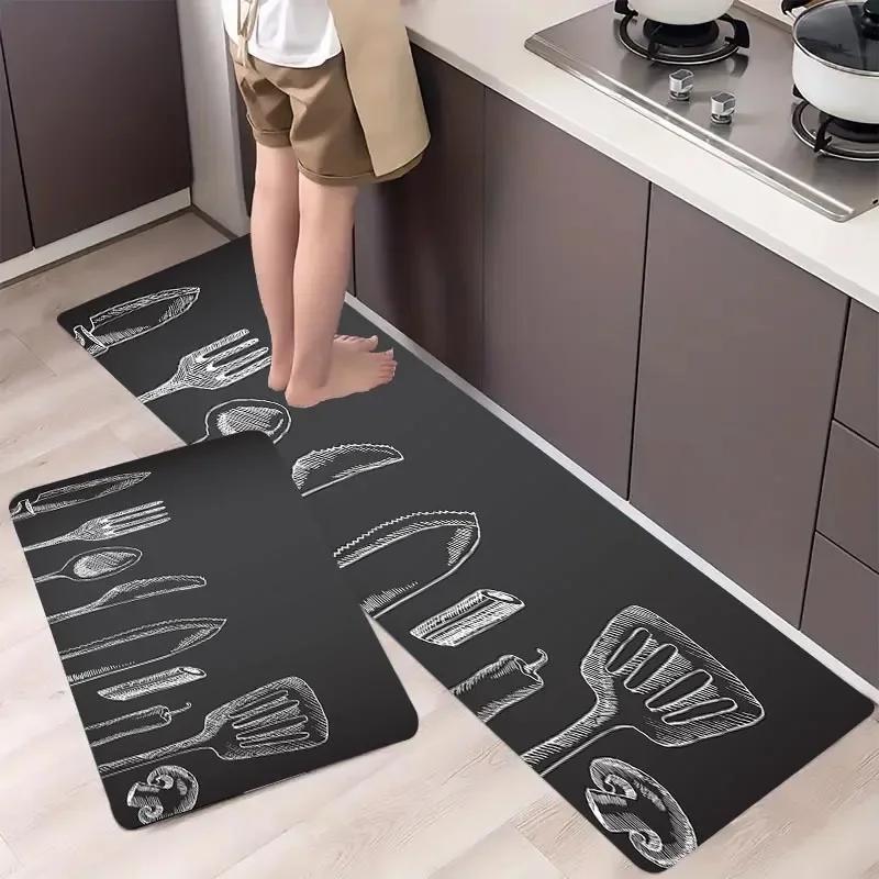 1PC Pumpkin pattern Door Mats Kitchen Rugs Non-Slip Pop arts design Living room Rugs Bath Mat Carpet for Home Sink Laundry Decor