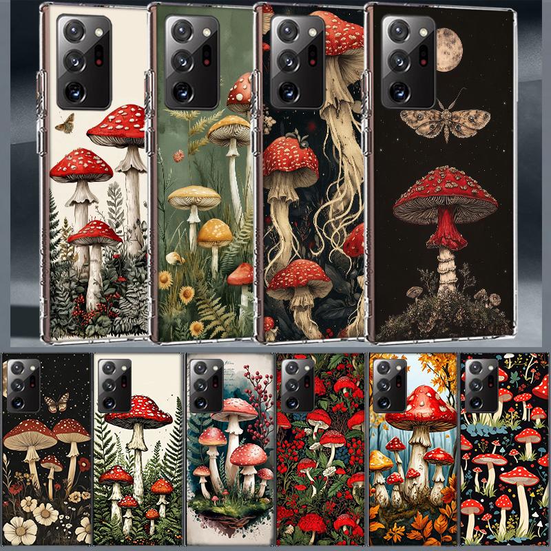 Colorful Mushroom Phone Case for Samsung A55 A35 A25 A15 A07 A05S A16 A17 A26 A36 A37 A56 A57 Galaxy Note 20 10 A50S A71 A51 A31