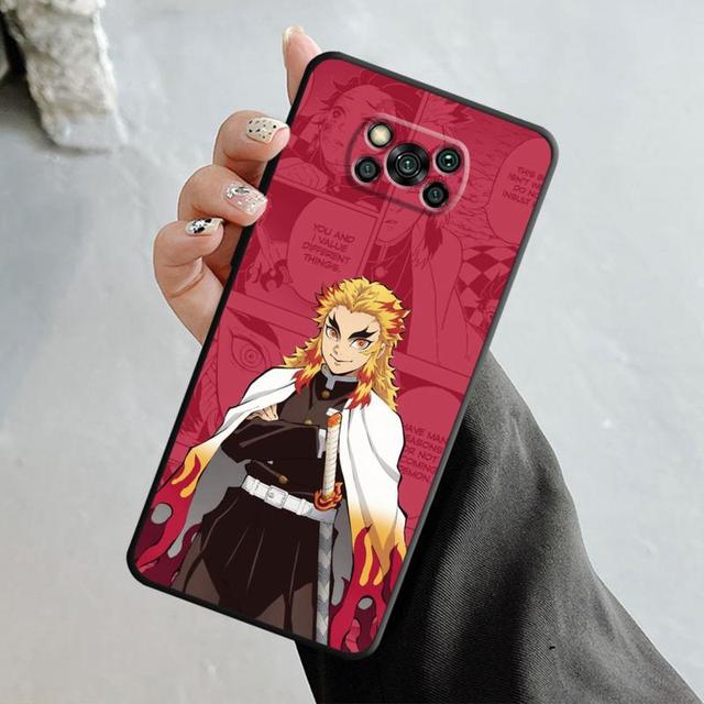 Case For Xiaomi Poco X3 Nfc X4pro M3 C40 For Mi 12 11 10 10t 8 Note10 Lite 11ultra 11t Pro F1 Cartoon Anime Demon Slayer Nezuko