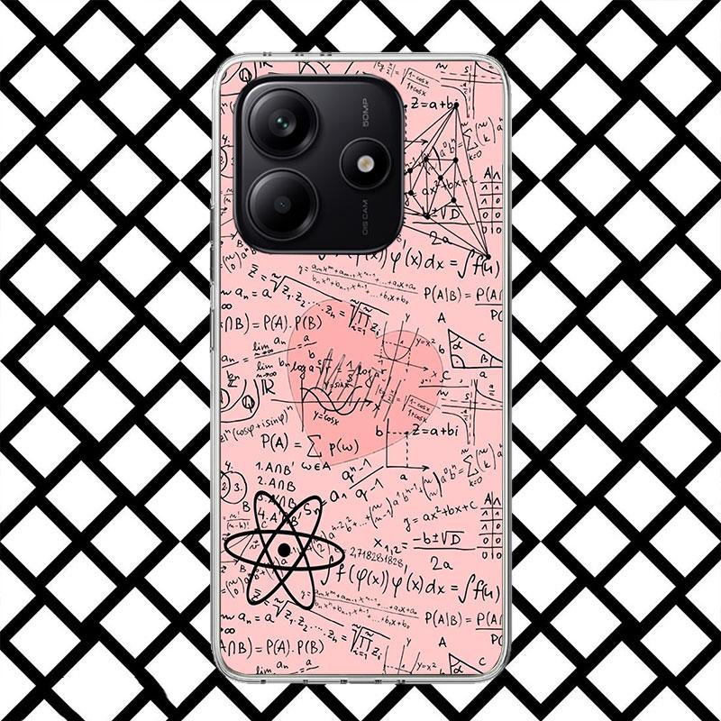 

Physics Chemical Mathematics Phone Case for Xiaomi Redmi Note 15 14 14S 13 12 12S 11 Pro Plus 11E 11T 11S 10S 5G Soft Cover Fund Redmi Note 14 4G