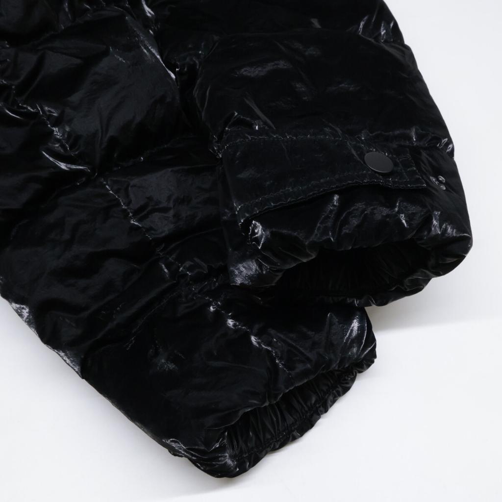 AHIrAIN Black Enamel Down Jacket Coat XXS blackUsed