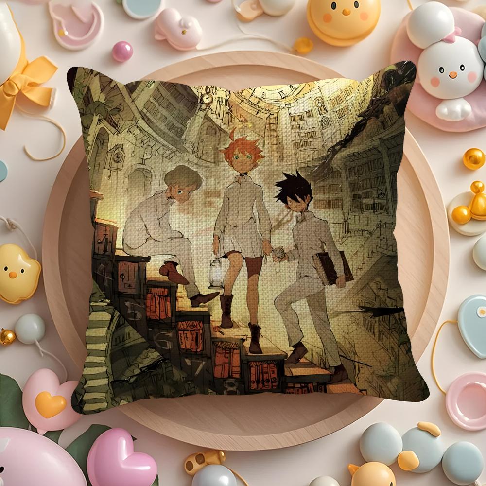 The Promised N-Neverland Pillow Case Pattern Printed Pillowcase For Living Room Sofa Cushion Cover & Bedroom Decor