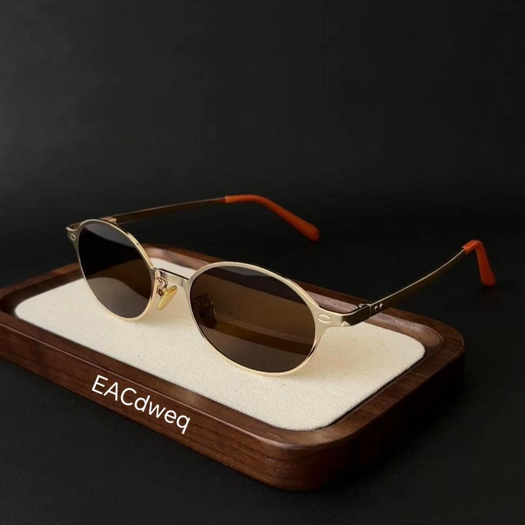 Retro Metal Frame Sunglasses Fashion Men'S Oval Outdoor Sun Glasses Women'S Fashion Trend Uv Protection Eyeglass Uv400