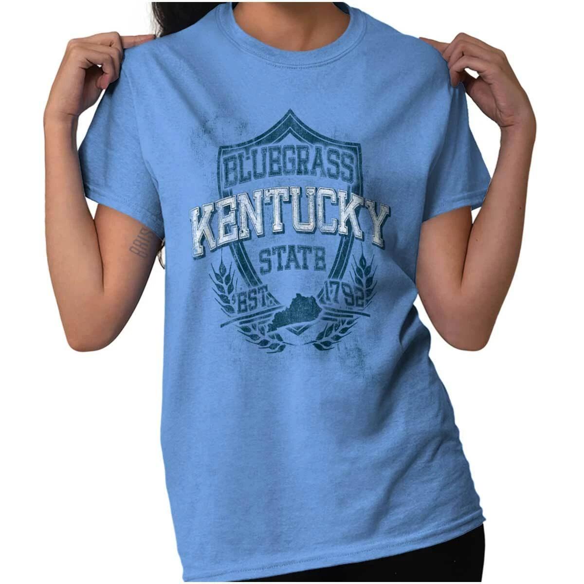 Kentucky State Motto Souvenir Tourist Gift Adult Short Sleeve Crewneck Tee L