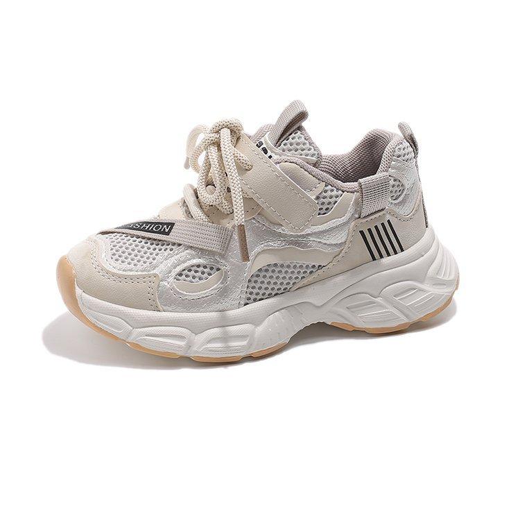 Children's sports shoes 2025 spring new boys' shoes girls' dad shoes mesh casual shoes breathable big children's shoes