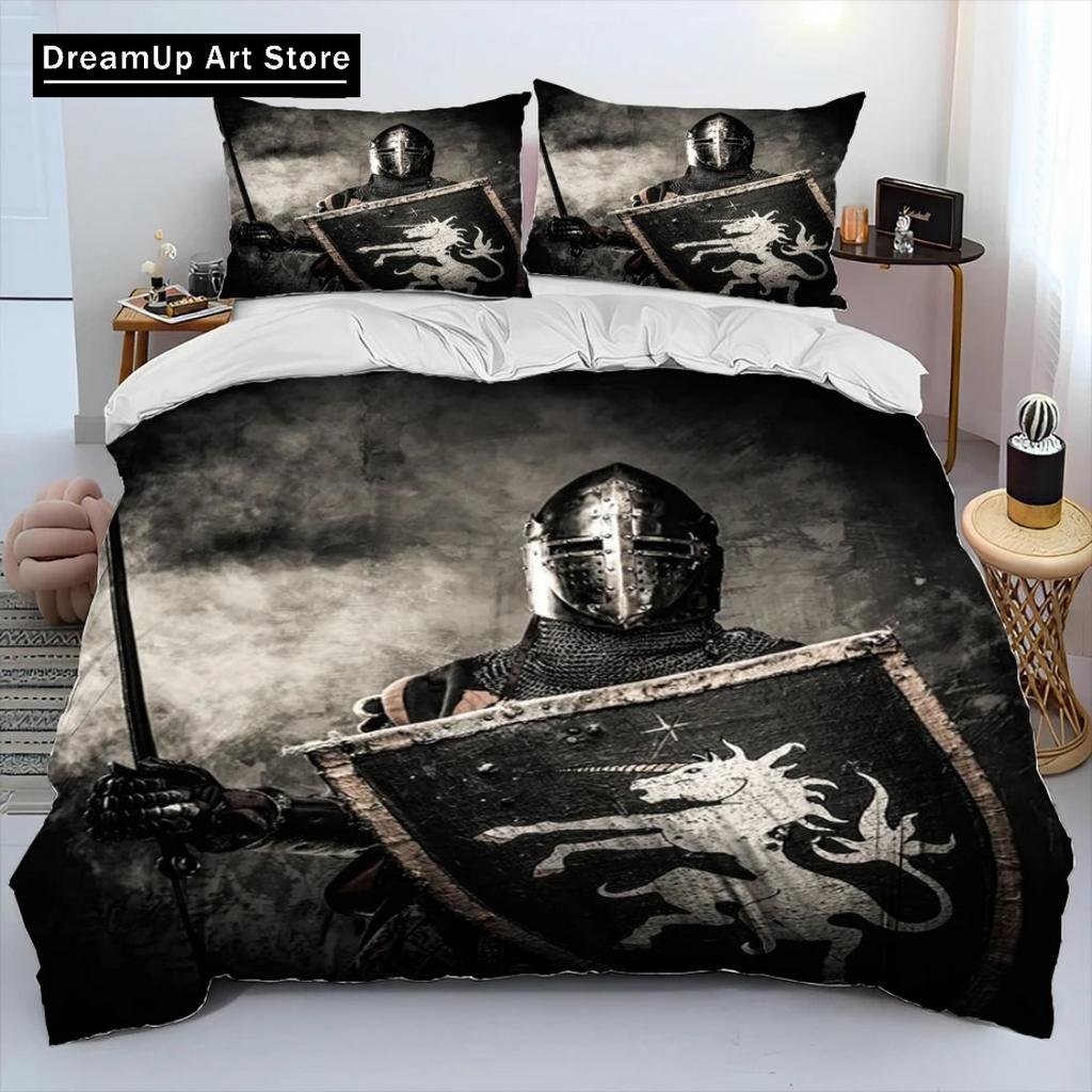Cavalier Tempelriddare Korsfarare Sängkläder Påslakan Sängset Täcke Örngott Enkelsäng Dubbelsäng Queen Size King Size Pojkar Vuxen