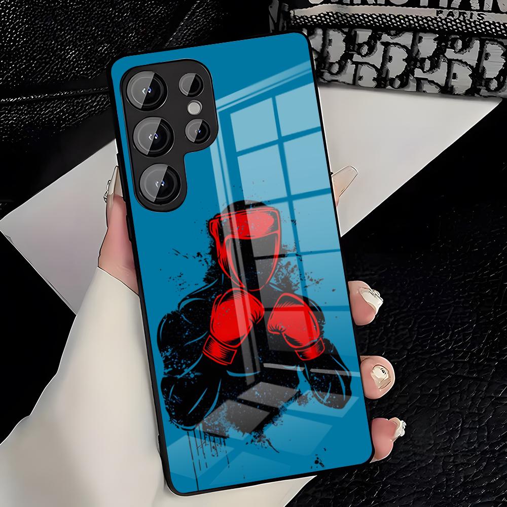 

Boxing Gloves Phone Case For Samsung A25 A13 A33 5G A54 A36 A35 A56 A52 A14 Shockproof Glass Cover Samsung A15