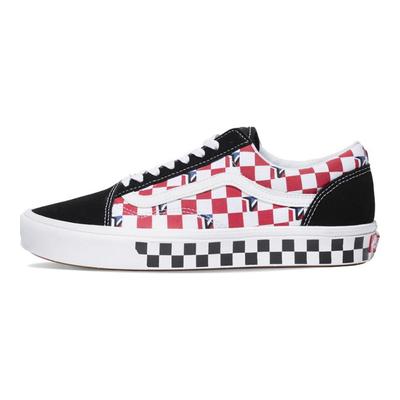 Comfycush Old Skool Dimension im Schachbrettmuster 'Schwarz Rot Blau' Vans VN0A3WMA1NG