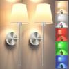 Wireless Indoor Wall Lamp with Detachable RGB Light Bulb, Remote Control, and Timer; Perfect for Living Room or Bedroom.